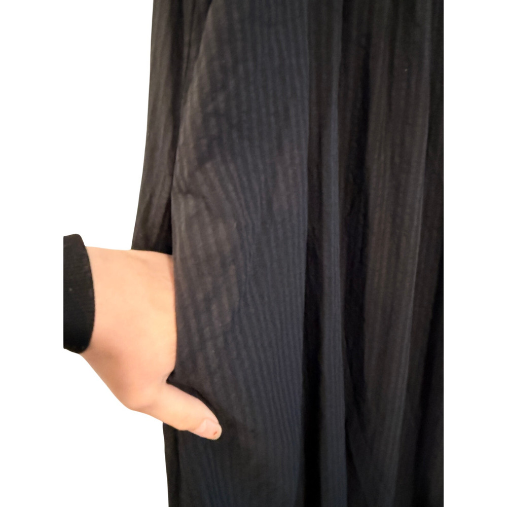 Jenni Kayne XS Striped Drift Dress $295 Maxi Cotton Waffle Weave Boho Navy Black - Picture 6 of 11